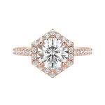 Load image into Gallery viewer, SISE KITE ROUND CUT MOISSANITE ENGAGEMENT RING