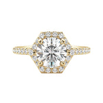 Load image into Gallery viewer, SISE ROUND CUT MOISSANITE ENGAGEMENT RING