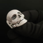 Load image into Gallery viewer, SKULL VVS MOISSANITE ICED OUT RAPPER PINKY HIP HOP RING MEN’S S925 SILVER RING
