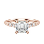 Load image into Gallery viewer, SOMA ASSCHER CUT MOISSANITE ENGAGEMENT RING