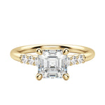Load image into Gallery viewer, SOMA ASSCHER CUT MOISSANITE ENGAGEMENT RING