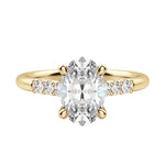 Load image into Gallery viewer, SOMA OVAL CUT MOISSANITE ENGAGEMENT RING