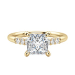Load image into Gallery viewer, SOMA PRINCESS CUT MOISSANITE ENGAGEMENT RING