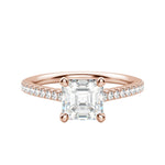 Load image into Gallery viewer, SONE ASSCHER CUT MOISSANITE ENGAGEMENT RING