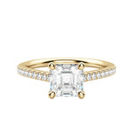 Load image into Gallery viewer, SONE ASSCHER CUT MOISSANITE ENGAGEMENT RING