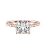 Load image into Gallery viewer, SONE CUSHION CUT MOISSANITE ENGAGEMENT RING