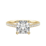 Load image into Gallery viewer, SONE CUSHION CUT MOISSANITE ENGAGEMENT RING