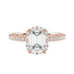 Load image into Gallery viewer, SORA EMERALD CUT MOISSANITE ENGAGEMENT RING