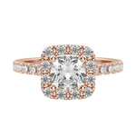 Load image into Gallery viewer, SOUL ACCENTED CUSHION CUT MOISSANITE ENGAGEMENT RING