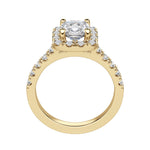 Load image into Gallery viewer, SOUL ACCENTED CUSHION CUT MOISSANITE ENGAGEMENT RING