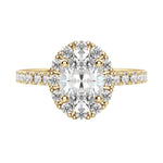 Load image into Gallery viewer, SOUL ACCENTED OVAL CUT MOISSANITE ENGAGEMENT RING