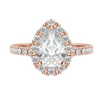 Load image into Gallery viewer, SOUL ACCENTED PEAR CUT MOISSANITE ENGAGEMENT RING