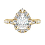 Load image into Gallery viewer, SOUL ACCENTED PEAR CUT MOISSANITE ENGAGEMENT RING
