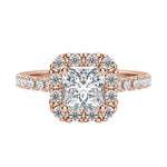 Load image into Gallery viewer, SOUL ACCENTED PRINCESS CUT MOISSANITE ENGAGEMENT RING