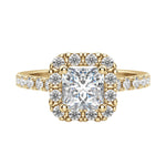 Load image into Gallery viewer, SOUL ACCENTED PRINCESS CUT MOISSANITE ENGAGEMENT RING
