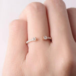 Load image into Gallery viewer, STACKABLE ROSE GOLD OPEN ETERNITY WEDDING MOISSANITE BAND FOR WOMEN