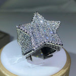 Load image into Gallery viewer, STAR SHAPED MOISSANITE DIAMOND RAPPER STYLISH HIP HOP MEN’S & WOMEN UNISEX RING