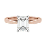 Load image into Gallery viewer, TRUE EMERALD CUT MOISSANITE ENGAGEMENT RING
