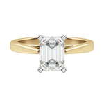 Load image into Gallery viewer, TRUE EMERALD CUT MOISSANITE ENGAGEMENT RING