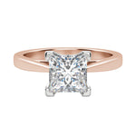 Load image into Gallery viewer, TRUE PRINCESS CUT MOISSANITE ENGAGEMENT RING