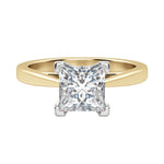 Load image into Gallery viewer, TRUE PRINCESS CUT MOISSANITE ENGAGEMENT RING