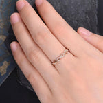 Load image into Gallery viewer, TWIST FULL ETERNITY BAND ROSE GOLD INFINITY MATCHING STACKING WEDDING BAND FOR WOMEN