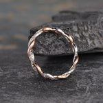 Load image into Gallery viewer, TWIST FULL ETERNITY YELLOW GOLD AND WHITE GOLD WOMEN INFINITY MOISSANITE WEDDING BAND