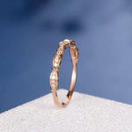Load image into Gallery viewer, UNIQUE ART DECO DIAMOND MOISSANITE MATCHING HALF ETERNITY BAND