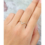 Load image into Gallery viewer, UNIQUE CURVED YELLOW GOLD MARQUISE CUT DIAMOND STACKING MATCHING MOISSANITE BAND