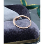 Load image into Gallery viewer, UNIQUE ROSE GOLD BEZEL SET MARQUISE BLACK STACKING MOISSANITE WEDDING BAND WITH MATCHING BAND
