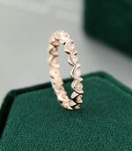 Load image into Gallery viewer, UNIQUE ROSE GOLD FULL ETERNITY BEZEL SET BRIDAL STACKING MOISSANITE WEDDING BAND