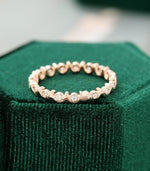 Load image into Gallery viewer, UNIQUE ROSE GOLD FULL ETERNITY BEZEL SET BRIDAL STACKING MOISSANITE WEDDING BAND