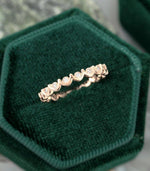 Load image into Gallery viewer, UNIQUE ROSE GOLD FULL ETERNITY BEZEL SET BRIDAL STACKING MOISSANITE WEDDING BAND