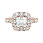 Load image into Gallery viewer, VAIL BOLD ASSCHER CUT MOISSANITE ENGAGEMENT RING