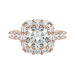 Load image into Gallery viewer, VAIL BOLD CUSHION CUT MOISSANITE ENGAGEMENT RING