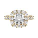 Load image into Gallery viewer, VAIL BOLD CUSHION CUT MOISSANITE ENGAGEMENT RING