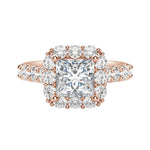 Load image into Gallery viewer, VAIL BOLD PRINCESS CUT MOISSANITE ENGAGEMENT RING