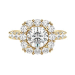 Load image into Gallery viewer, VAIL BOLD ROUND CUT MOISSANITE ENGAGEMENT RING