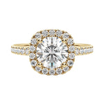 Load image into Gallery viewer, VAIL ROUND CUT MOISSANITE ENGAGEMENT RING
