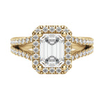 Load image into Gallery viewer, VARA EMERALD CUT MOISSANITE ENGAGEMENT RING