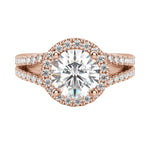 Load image into Gallery viewer, VARA ROUND CUT MOISSANITE ENGAGEMENT RING