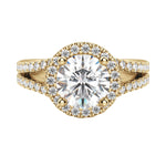 Load image into Gallery viewer, VARA ROUND CUT MOISSANITE ENGAGEMENT RING