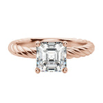 Load image into Gallery viewer, VIBE ASSCHER CUT MOISSANITE ENGAGEMENT RING