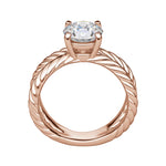 Load image into Gallery viewer, VIBE SPLIT ROUND CUT MOISSANITE ENGAGEMENT RING