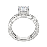 Load image into Gallery viewer, VIBE SPLIT ROUND CUT MOISSANITE ENGAGEMENT RING