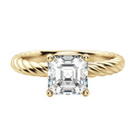 Load image into Gallery viewer, VIBE ASSCHER CUT MOISSANITE ENGAGEMENT RING