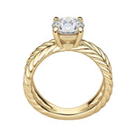Load image into Gallery viewer, VIBE SPLIT ROUND CUT MOISSANITE ENGAGEMENT RING
