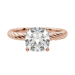 Load image into Gallery viewer, VIBE CUSHION CUT MOISSANITE ENGAGEMENT RING