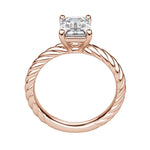 Load image into Gallery viewer, VIBE EMERALD CUT MOISSANITE ENGAGEMENT RING