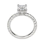Load image into Gallery viewer, VIBE EMERALD CUT MOISSANITE ENGAGEMENT RING